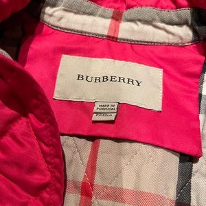 Burberry Girl’s Pink Jacket 2Y